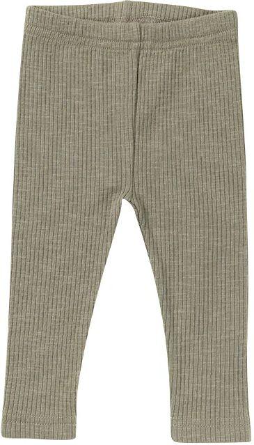 Ponchik Babies + Kids  Cotton Ribbed Leggings (8 Years Old) - Thyme - Over Stock