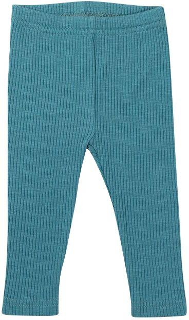 Ponchik Babies + Kids  Cotton Ribbed Leggings (12 - 18M) - Turquoise - Over Stock