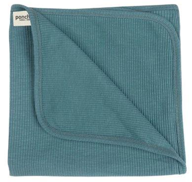 Ponchik Babies + Kids  Ribbed Swaddle Jersey Wrap - Jewel - Over Stock
