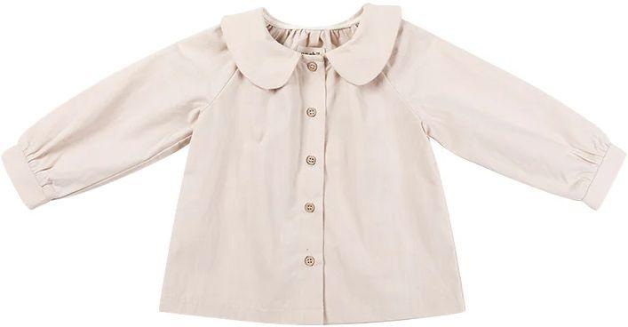 Ponchik Babies + Kids  Round Collar Shirt (6 - 12M) - Buttermilk - Over Stock