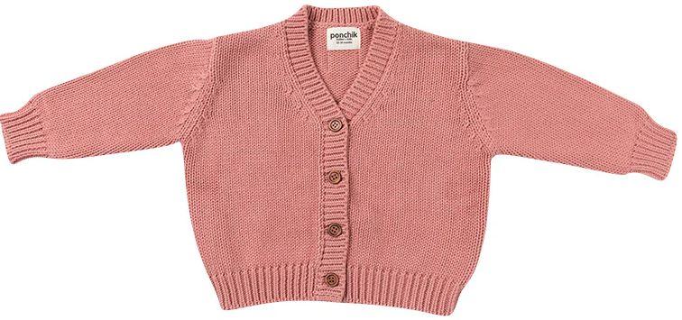Ponchik Babies + Kids  V Neck Knitted Cardigan (3 Years Old) - Carnation - Brand New