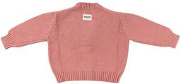 Ponchik Babies + Kids V Neck Knitted Cardigan (0 - 3M) - Carnation