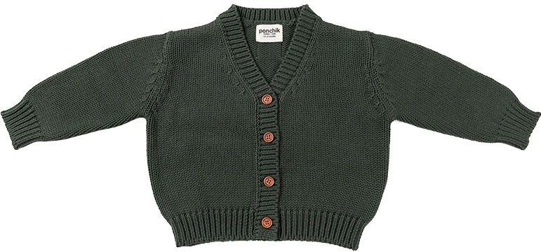 Ponchik Babies + Kids  V Neck Knitted Cardigan (4 Years Old) - Pear - Brand New