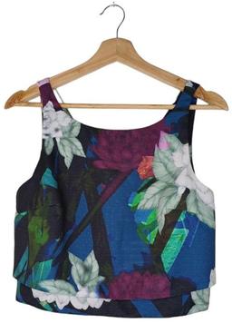 Portmans Patterned Cropped Blouse 8 - Blue/Green