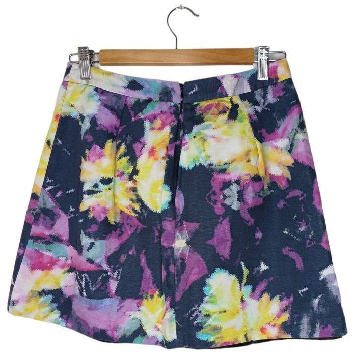 Portmans Patterned Mini Skirt 10 - Purple