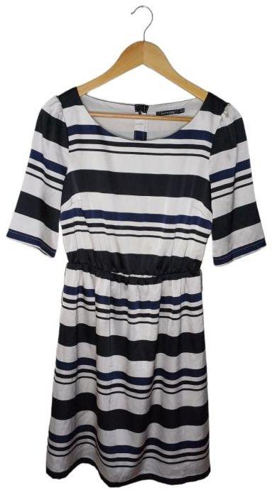 Portmans  Striped Smart Dress 8 - Black/White - Excellent