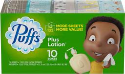Puffs Plus Lotion Facial Tissues 132-Ply (10 Boxes)