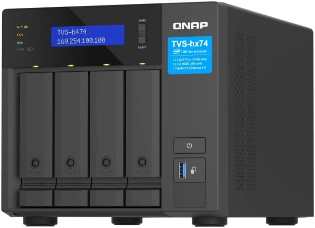 Qnap TVS-h474 4-Bay High-Speed Desktop NAS