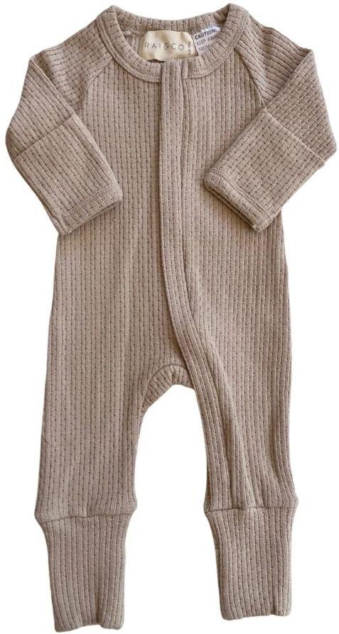 Rai & Co  Knitted Jumpsuit (Size: 0) - Beige - Over Stock