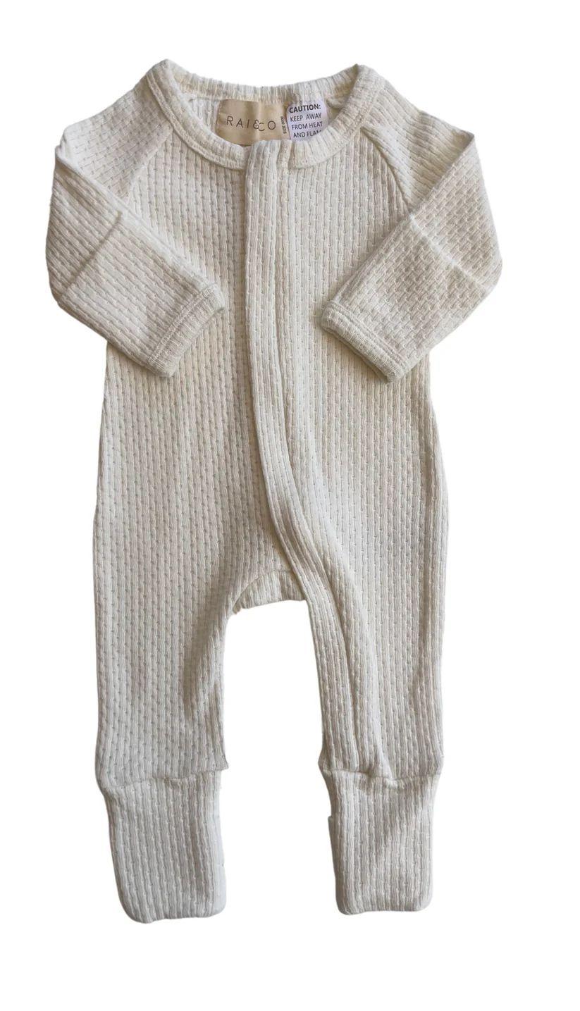 Rai & Co  Knitted Jumpsuit (Size: 00) - White - Over Stock