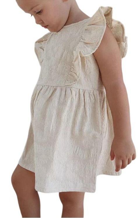 Rai & Co  Lou Lou Frilled Dress With Pilchers (Size 00) - Beige - Over Stock