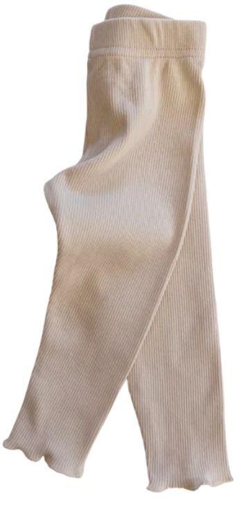 Rai & Co  Mini Ribbed leggings (Size 0) - Ivory - Over Stock