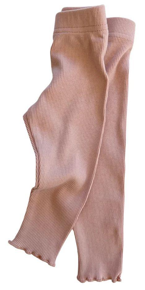 Rai & Co  Mini Ribbed leggings (Size 1) - Blush - Over Stock