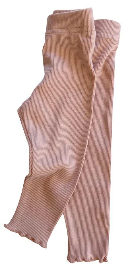 Rai & Co  Mini Ribbed leggings (Size 4) - Blush - Brand New