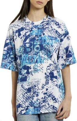 Reebok 'All Over Print' Tee S - Blue/White