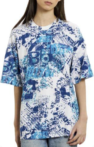 Reebok  'All Over Print' Tee S - Blue/White - Excellent
