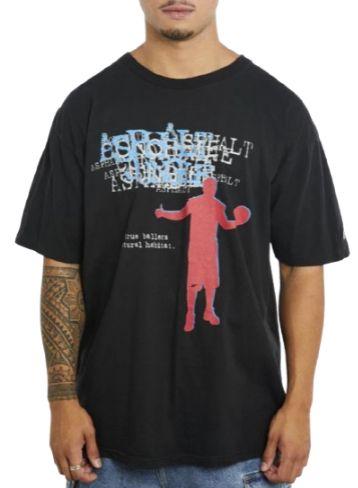 Reebok  'Asphalt Jungle' Basketball Tee XL - Black - Excellent