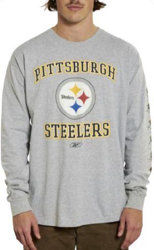 Reebok  NFL Pittsburgh Steelers Long Sleeve Tee XL - Gray - Excellent