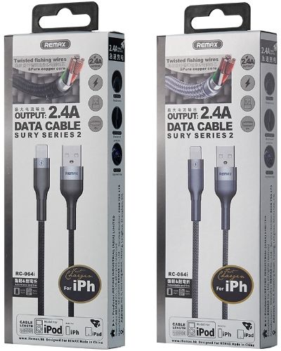 Remax Phone Cable Lightning Bending Resistance - Silver