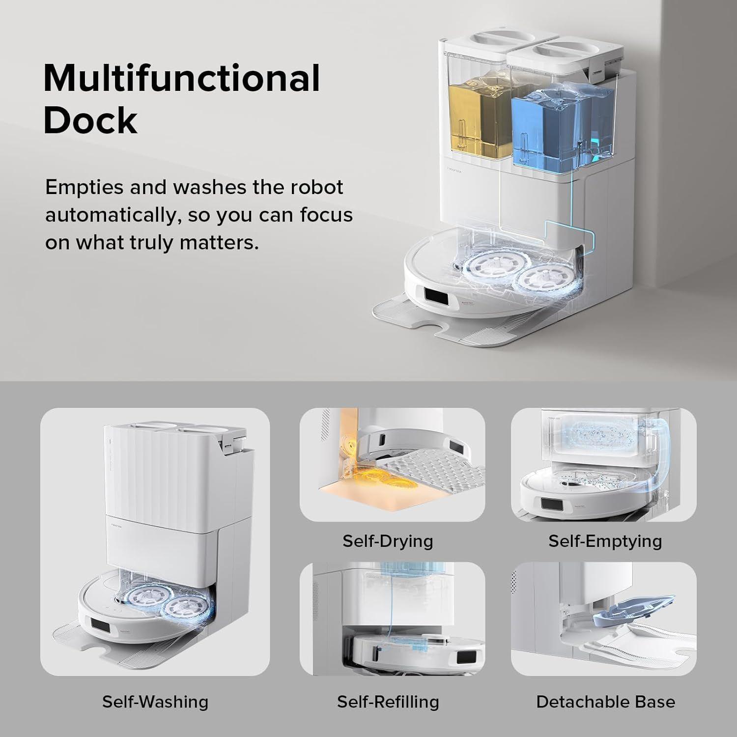 Roborock Qrevo S Robotic Vacuum Cleaner - White