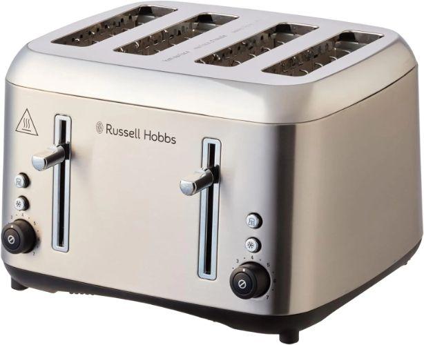 Russell Hobbs  Addison 4 Slice Toaster - Brushed Stainless Steel - Premium