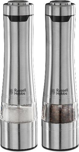 Russell Hobbs  Electric Salt & Pepper Mills Grinder - Silver - Premium