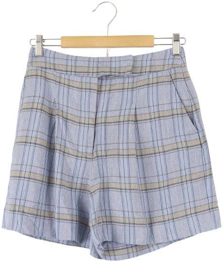 Saba  Check Casual Shorts 8 - Blue - Excellent