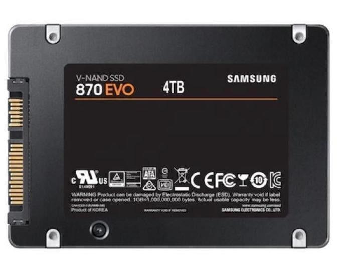 Samsung 870 EVO SATA III 2.5" Internal SSD - Brand New - Black (4TB)