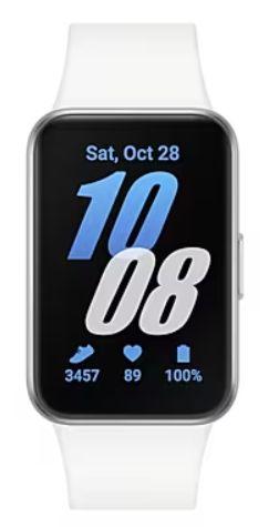 Samsung Galaxy Fit 3 Smartwatch - 256GB - 1.6" - Silver Aluminium Case with White Silicone Silicone Strap
