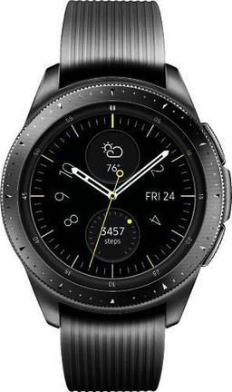 Samsung  Galaxy Watch - 4GB - Bluetooth - 42mm - Midnight Black - Stainless Steel - Onyx Black - Silicone Strap - Silicone - Good