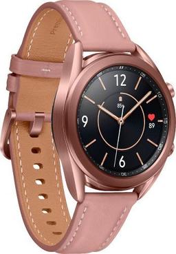 Samsung Galaxy Watch3 (Bluetooth) - 8GB - 41mm - Mystic Bronze Stainless Steel Case with Pink Stainless Steel Leather Strap