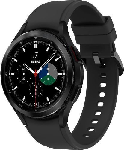 Samsung Galaxy Watch4 (Bluetooth + LTE) - 16GB - 46mm - Black Classic (Stainless Steel) Case with Black Fluoroelastomer Sport Band