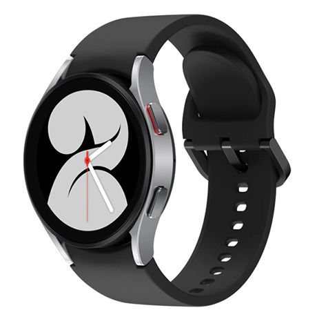 Samsung Galaxy Watch4 (Bluetooth) - 16GB - 44mm - Silver Aluminum Case with Black Fluoroelastomer Sport Band