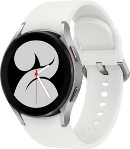 Samsung Galaxy Watch4 (Bluetooth) - 16GB - 40mm - Silver Aluminum Case with White Fluoroelastomer Sport Band