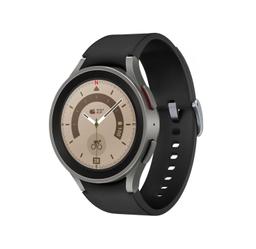 Samsung Galaxy Watch5 (Bluetooth) - 16GB - 45mm - Gray Pro (Titanium) Case with Black Fluoroelastomer Sport Band