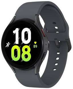 Samsung Galaxy Watch5 (Bluetooth) - 16GB - 44mm - Sapphire Aluminum Case with Graphite Fluoroelastomer Sport Band
