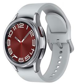 Samsung Galaxy Watch6 (Bluetooth) - 16GB - 47mm - Silver Classic (Stainless Steel) Case with Silver Fluoroelastomer Sports Band