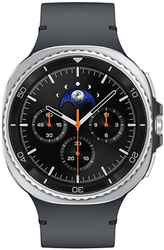 Galaxy Watch8 (Bluetooth) - 32GB - 40mm - Black Classic (Stainless Steel) Case with Graphite Silicone Sport Band - Small/Medium Size