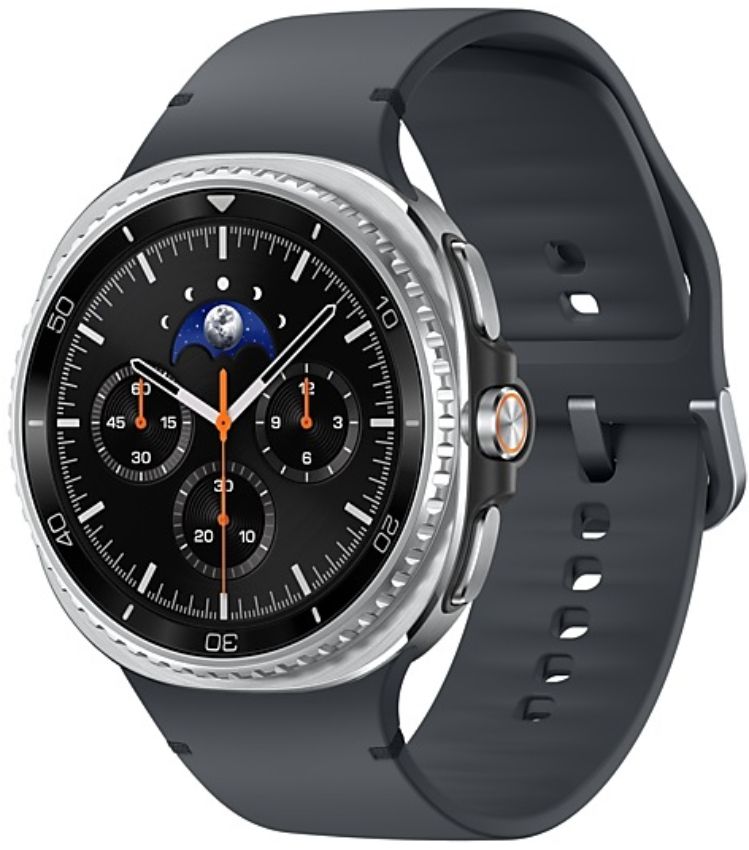 Galaxy Watch8 (Bluetooth) - 32GB - 40mm - Black Classic (Stainless Steel) Case with Graphite Silicone Sport Band - Small/Medium Size