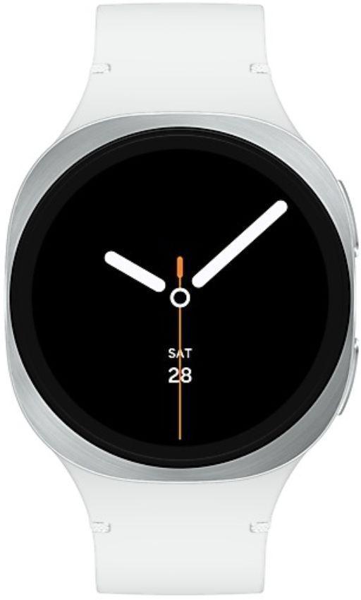 Galaxy Watch8 (Bluetooth + LTE) - 32GB - 40mm - Silver Aluminum Case with White Silicone Sport Band - Small/Medium Size