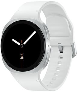 Galaxy Watch8 (Bluetooth + LTE) - 32GB - 40mm - Silver Aluminum Case with White Silicone Sport Band - Small/Medium Size