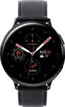 Samsung Galaxy Watch Active2 (Bluetooth) - 4GB - 44mm - Black Stainless Steel Case with Black Fluoroelastomer Leather Strap