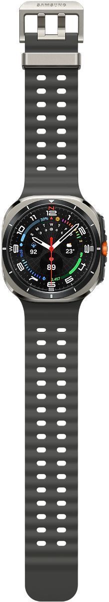 Galaxy Watch Ultra - 32GB - 47mm - Titanium Silver Titanium Case with Dark Grey Silicone Marine Band