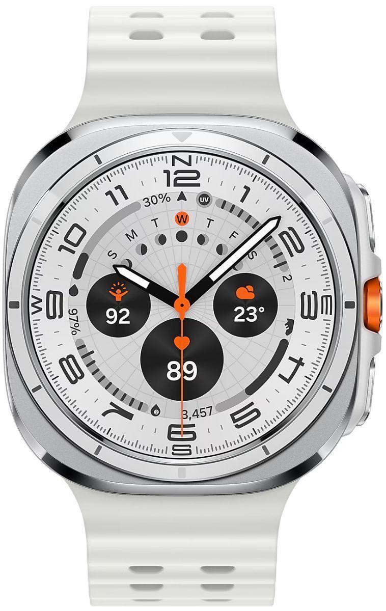 Galaxy Watch Ultra - 32GB - 47mm - Titanium White Titanium Case with White Silicone Marine Band