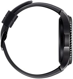 Samsung Gear S3 Smartwatch (Bluetooth) - 4GB - 46mm - Silver Classic (Stainless Steel) Case with Black Leather Leather Band Leather Strap