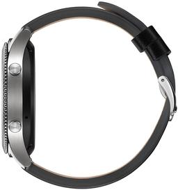 Samsung Gear S3 Smartwatch (Bluetooth) - 4GB - 46mm - Silver Classic (Stainless Steel) Case with Black Leather Leather Band Leather Strap