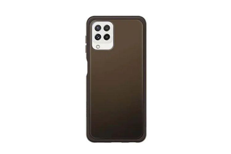 Samsung  Rear Soft Cover Phone Case for Galaxy A22 (4G) - Transparent/Black - Brand New