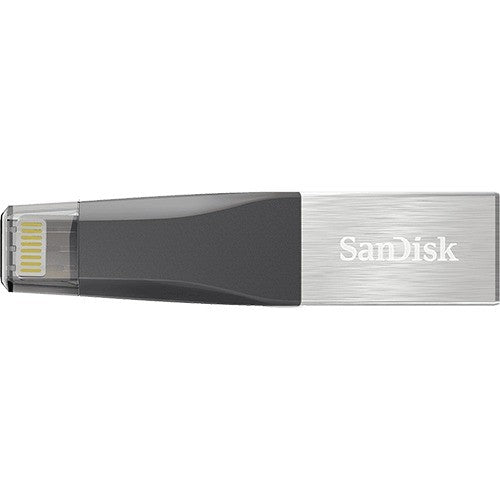 SanDisk iXpand Mini Flash Drive for Apple iPhone - 128GB - Grey