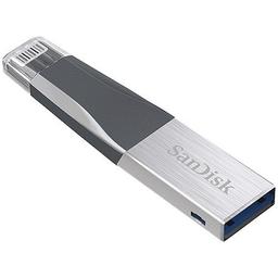 SanDisk iXpand Mini Flash Drive for Apple iPhone - 128GB - Grey