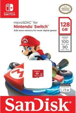 SanDisk microSDXC Card for Nintendo Switch - Red (128GB)